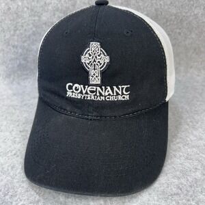 Covenant Presbyterian Church Trucker Hat Black White Mesh Adjustable Cap